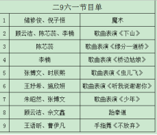 节目单